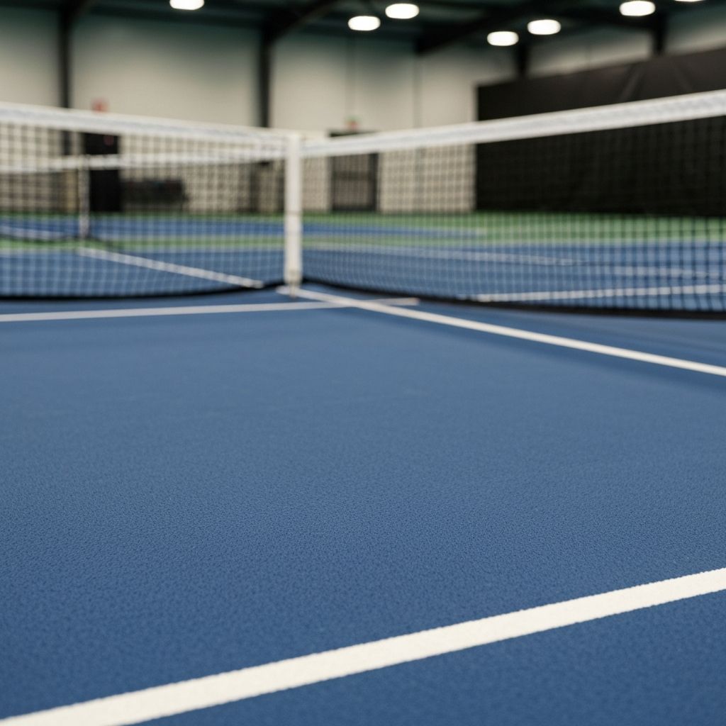 Pickleball court close-up